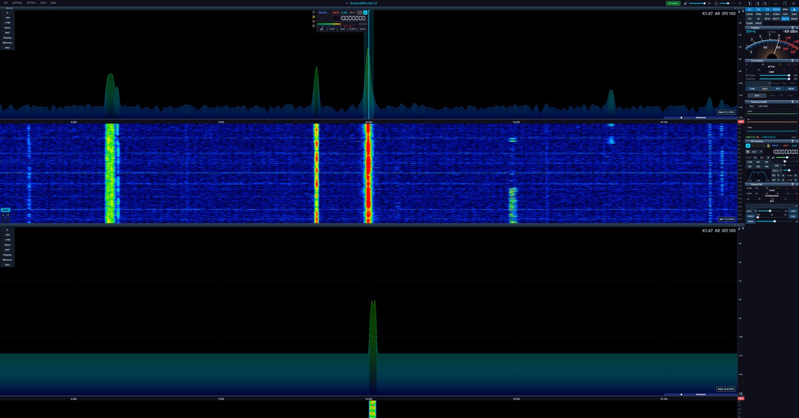 WWV received live through a KiwiSDR in Montana